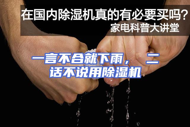 一言不合就下雨, 二话不说用除湿机