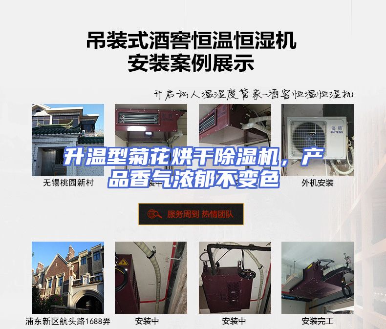 升温型菊花烘干除湿机，产品香气浓郁不变色
