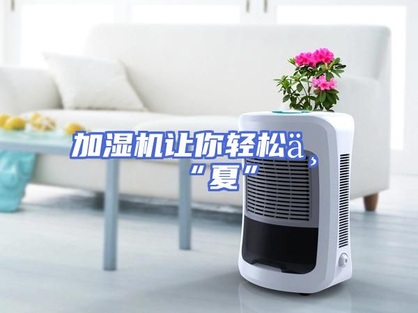 加湿机让你轻松一“夏”