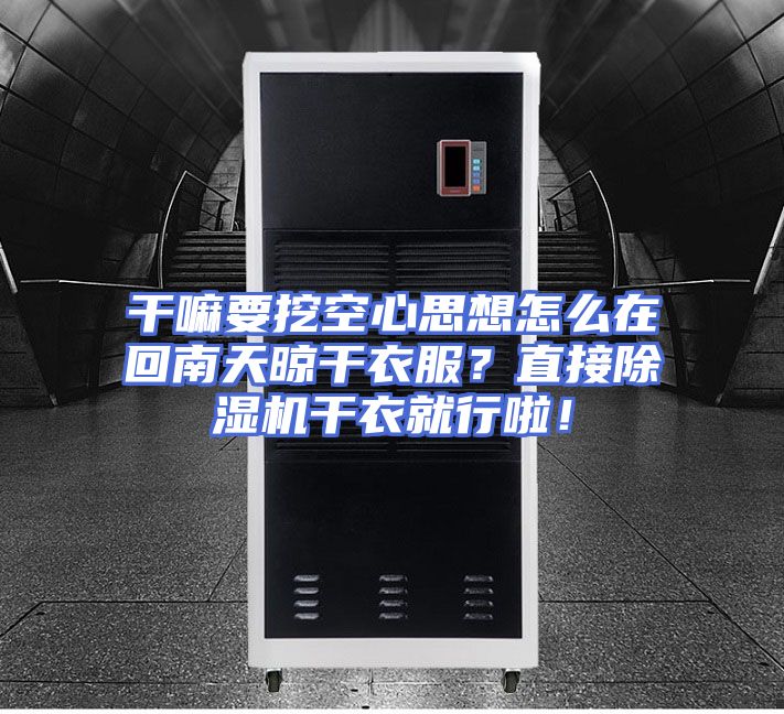 干嘛要挖空心思想怎么在回南天晾干衣服？直接除湿机干衣就行啦！