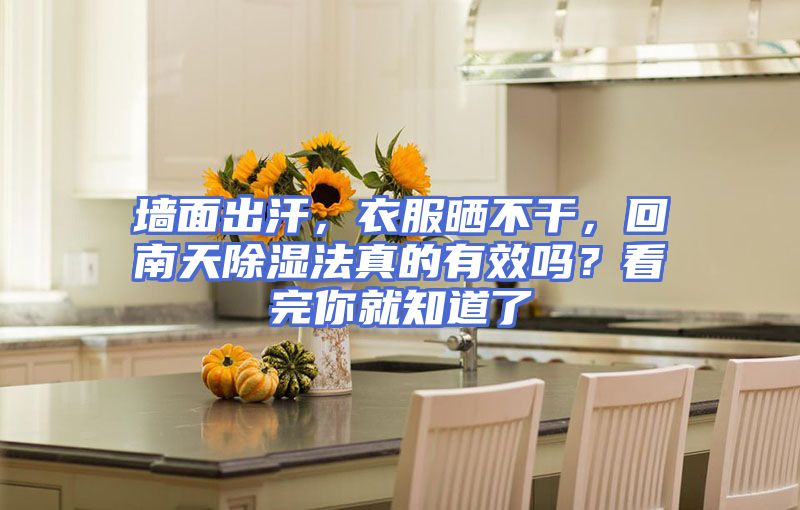 墙面出汗，衣服晒不干，回南天除湿法真的有效吗？看完你就知道了
