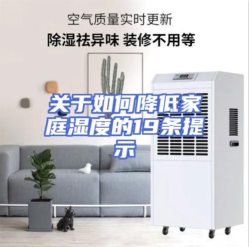 关于如何降低家庭湿度的19条提示