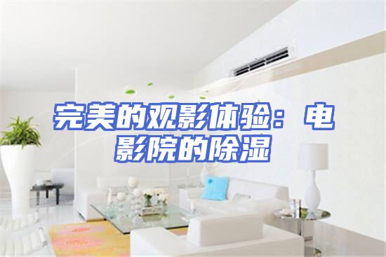 完美的观影体验:电影院的除湿