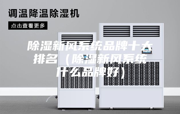 除湿新风系统品牌十大排名（除湿新风系统什么品牌好）