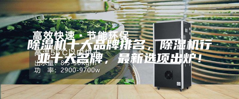 除湿机十大品牌排名，除湿机行业十大名牌，最新选项出炉！