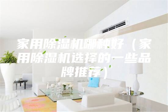 家用除湿机哪种好（家用除湿机选择的一些品牌推荐）