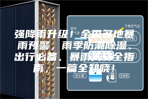 强降雨升级!全国多地暴雨预警,雨季防潮除湿、出行必备、暴雨天安全指南,一篇全知晓!