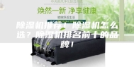 除湿机推荐！除湿机怎么选？除湿机排名前十的品牌！