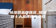 除湿器品牌排名_除湿器十大品牌排名介绍