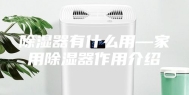 除湿器有什么用—家用除湿器作用介绍