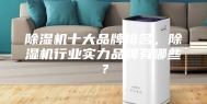 除湿机十大品牌排名，除湿机行业实力品牌有哪些？