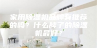 家用除湿机品牌有推荐的吗？什么牌子的除湿机最好？