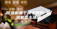 除湿机哪个牌子的好 除湿机怎么选择