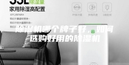 除湿机哪个牌子好，如何选购好用的除湿机