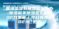 普洱茶没有除湿机怎么办-除湿机不除湿怎么回事(12月更新／今日推荐)2023已更新
