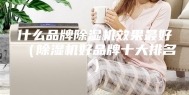 什么品牌除湿机效果最好（除湿机好品牌十大排名）