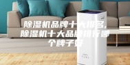 除湿机品牌十大排名,除湿机十大品牌排行哪个牌子好